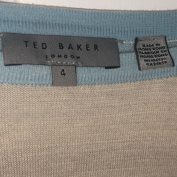 Ted Baker lightweight sweater in Ivory/Lt Blue sz4 - Picture 4 of 6